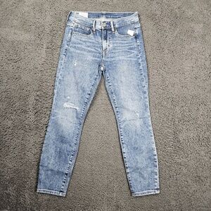 Gap Denim Jeans Womens Size 25 0P True Skinny Ankle Mid Rise Acid‎ Wash